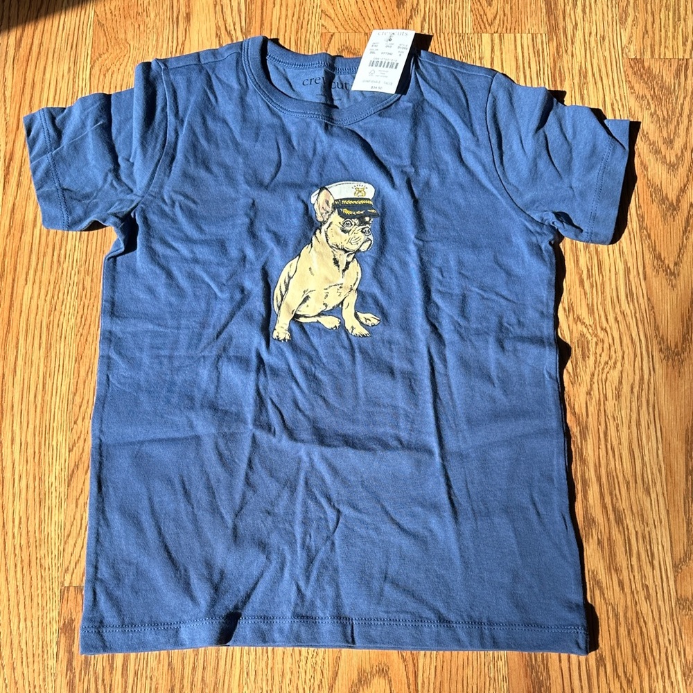 Crewcuts Navy Blue Tee with Dog Graphic